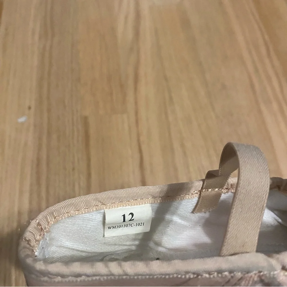 Pink Ballet Slippers Dance Shoes Sz 12 Toddler Girls
